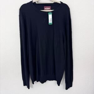 Stitch Fix Alesbury Mens Riverside Crewneck Sweater Size XL 100% Cotton Black